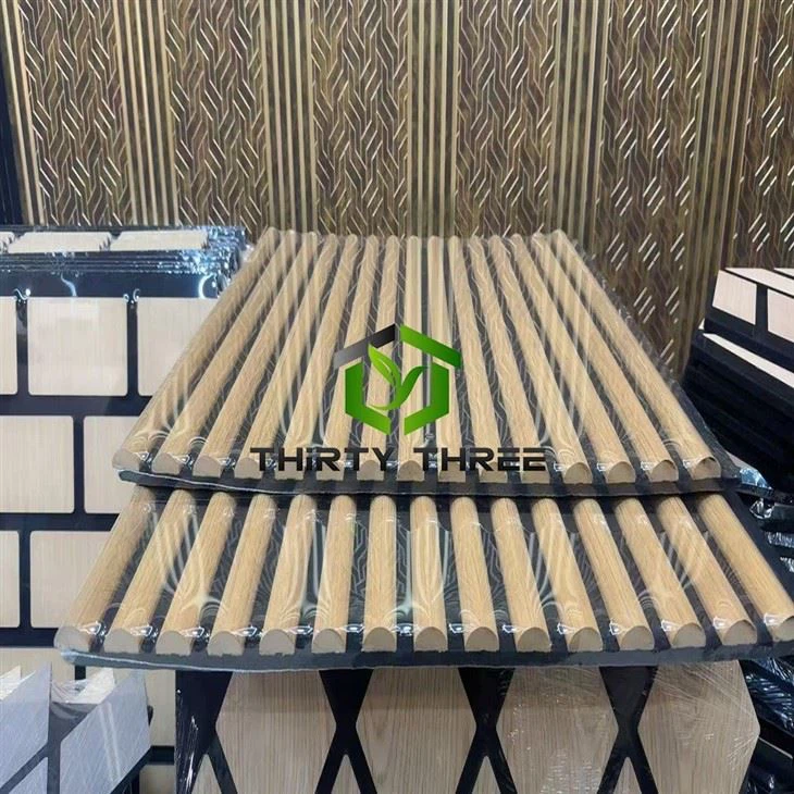 Sound Insulation 2400*400mm 3D Natural Acoustic Wall Panel For Home Decoration